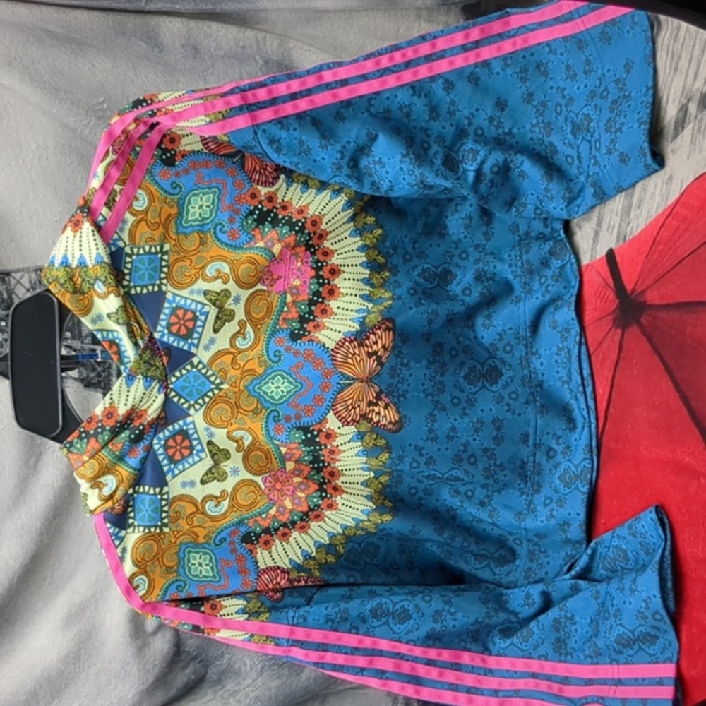Adidas x Farm Borbomix Cropped Hoodie - Picture 2 of 9